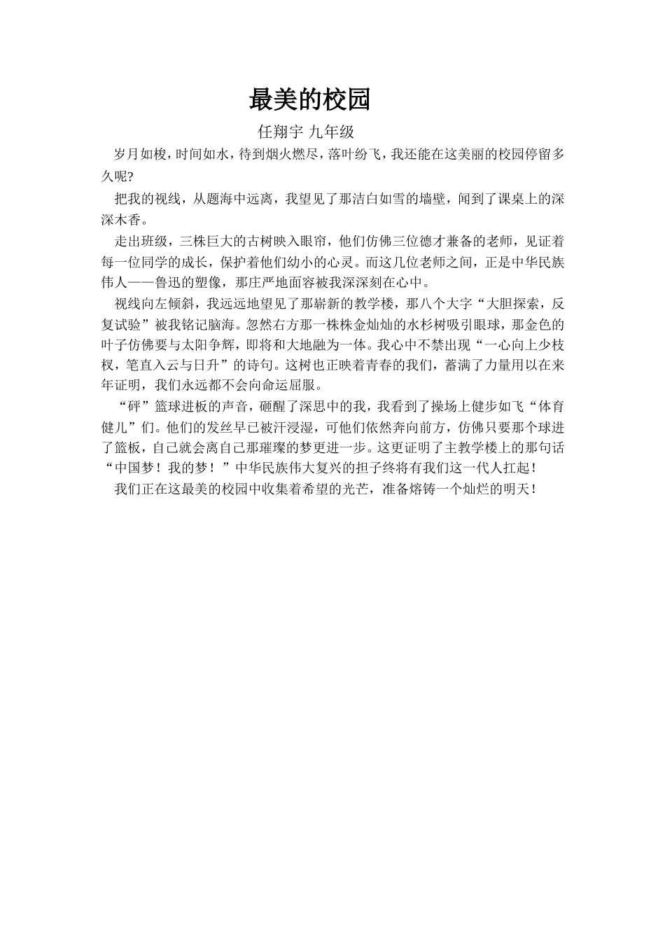 最美的校园九年级_第1页
