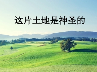 《这片土地是神圣的》参考课件2