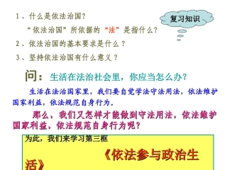 九年级政治63+依法参与政治生活