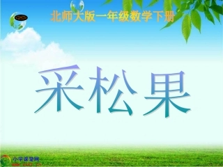 一年级数学下册《采松果》PPT课件之一(北师大版)