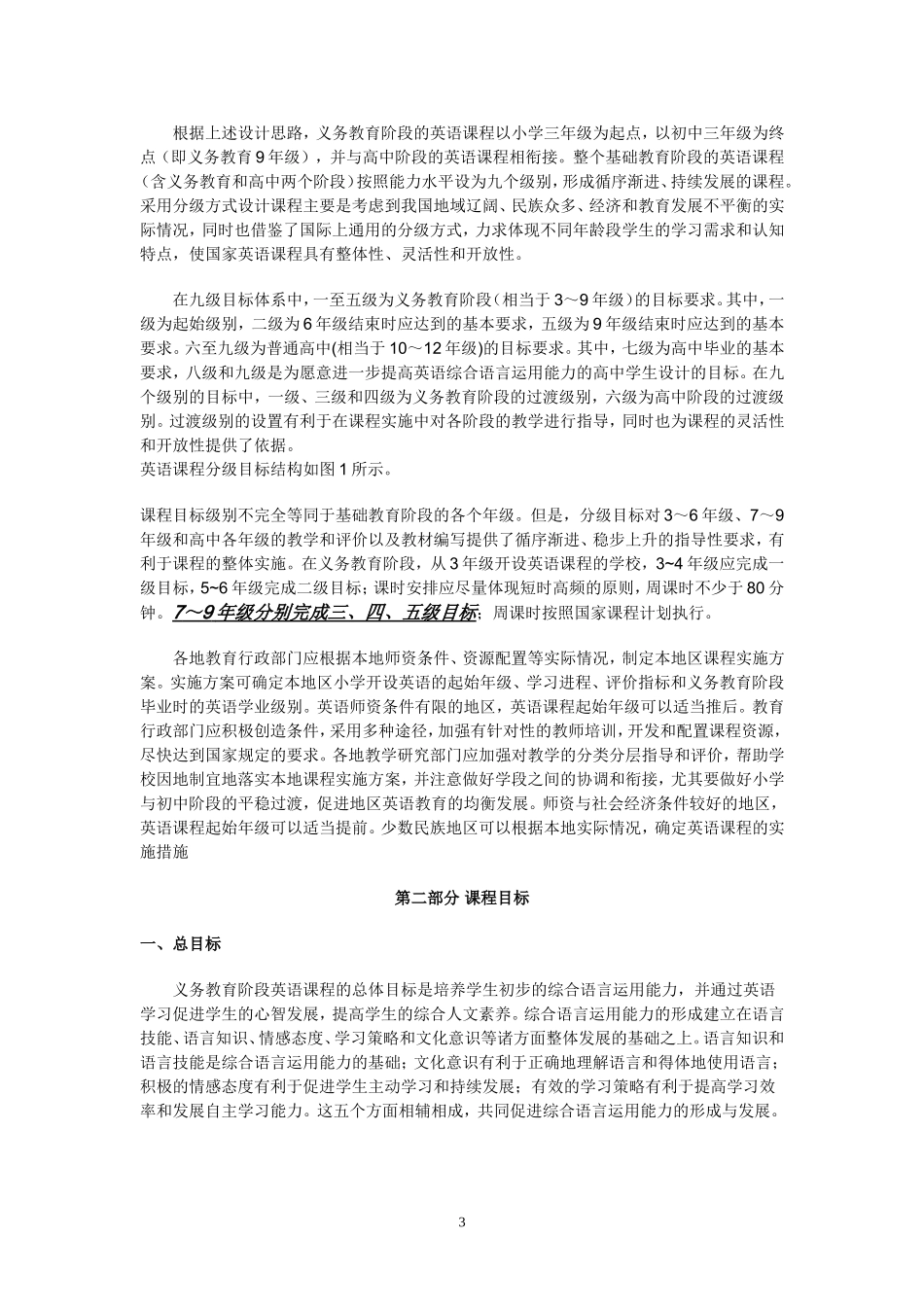 2011年修改版初中英语课程标准（1）_第3页