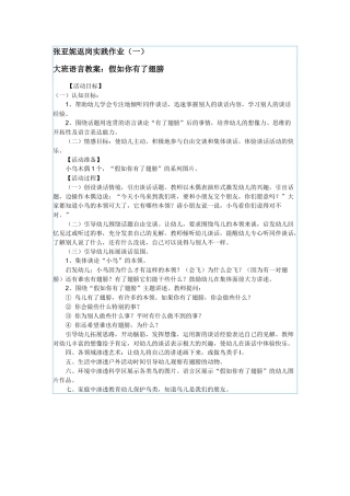 张亚妮大班语言教案