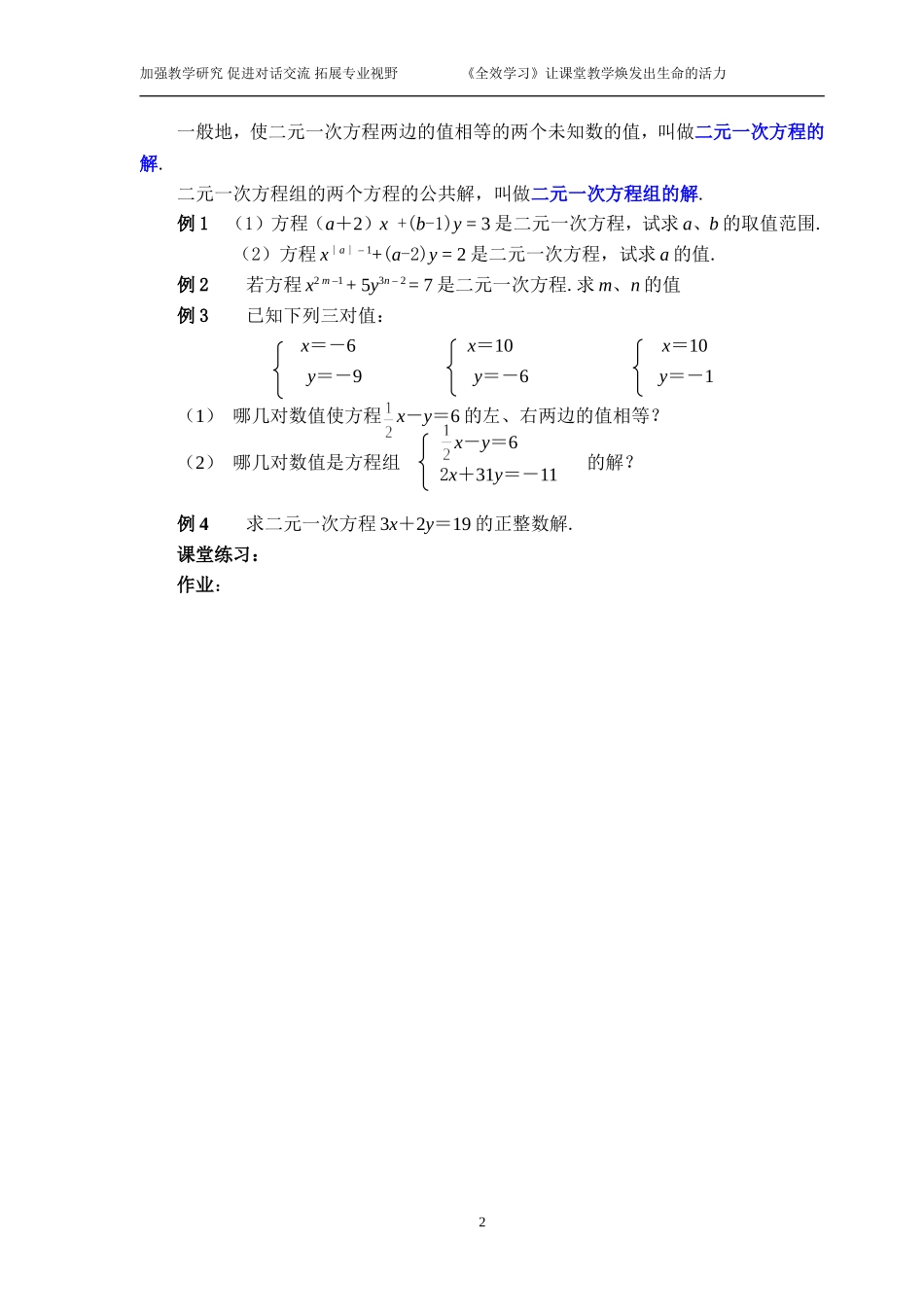 二元一次方程组()_第2页
