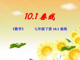 10.1相交线之垂线课件-七年级数学下册-沪科版
