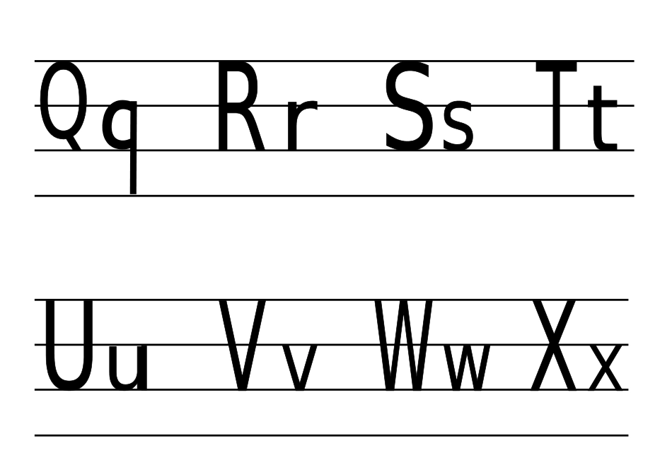 带四线格的英语字母表_第3页