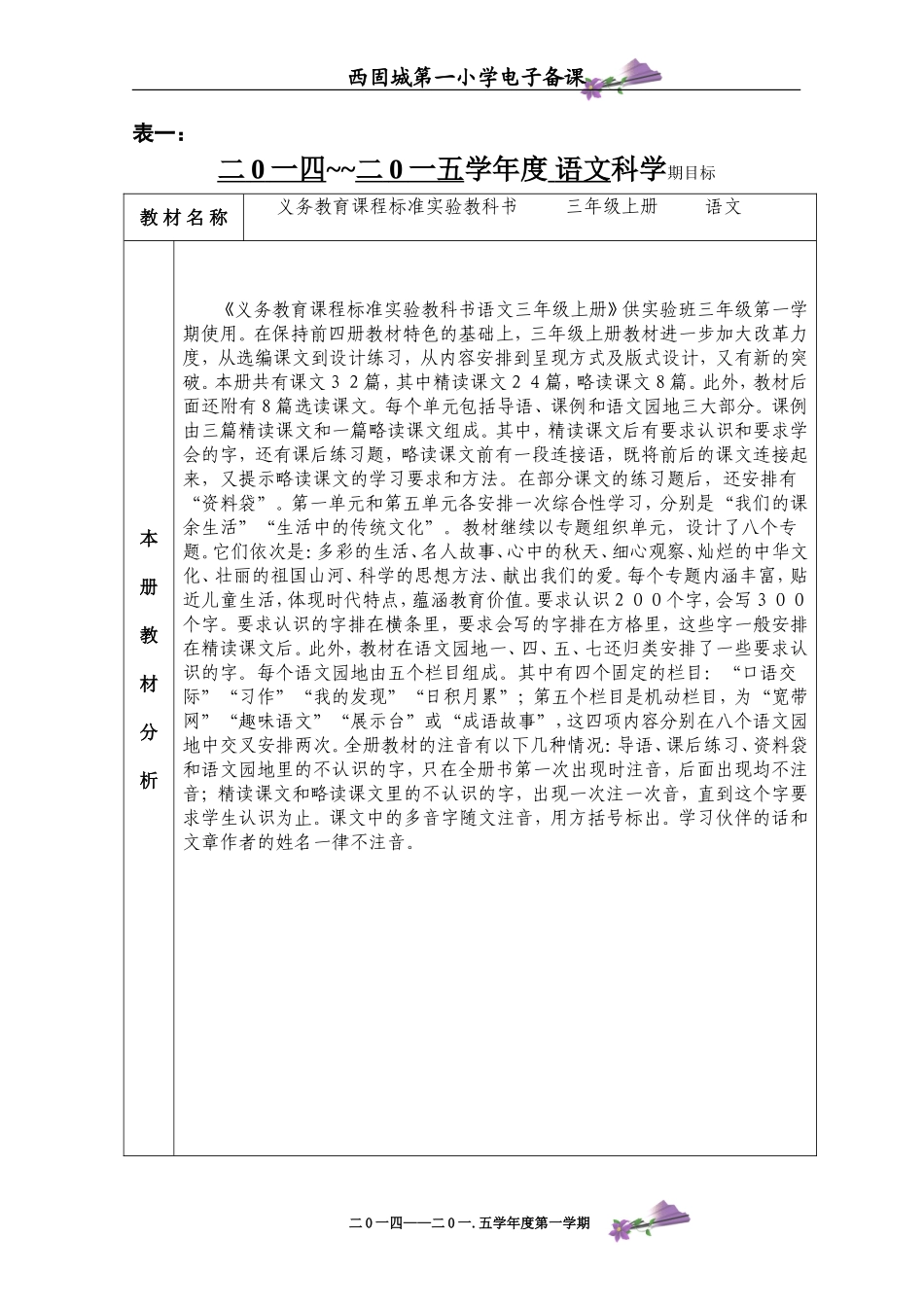 总目标教学进度第一单元（王晓娟）_第1页