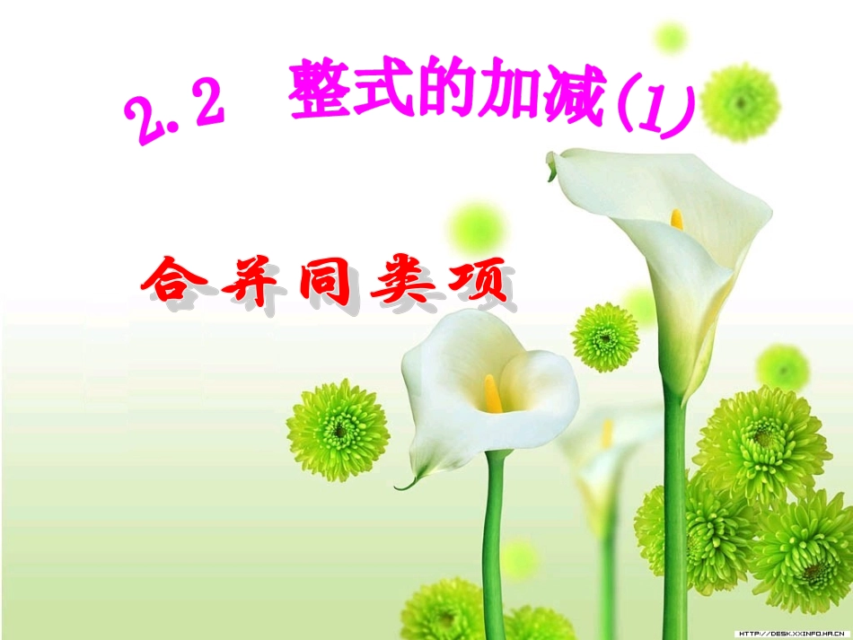 第二章第四节整式的加减.2.1(合并同类项)_第1页