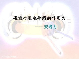 磁场对通电导线的作用力