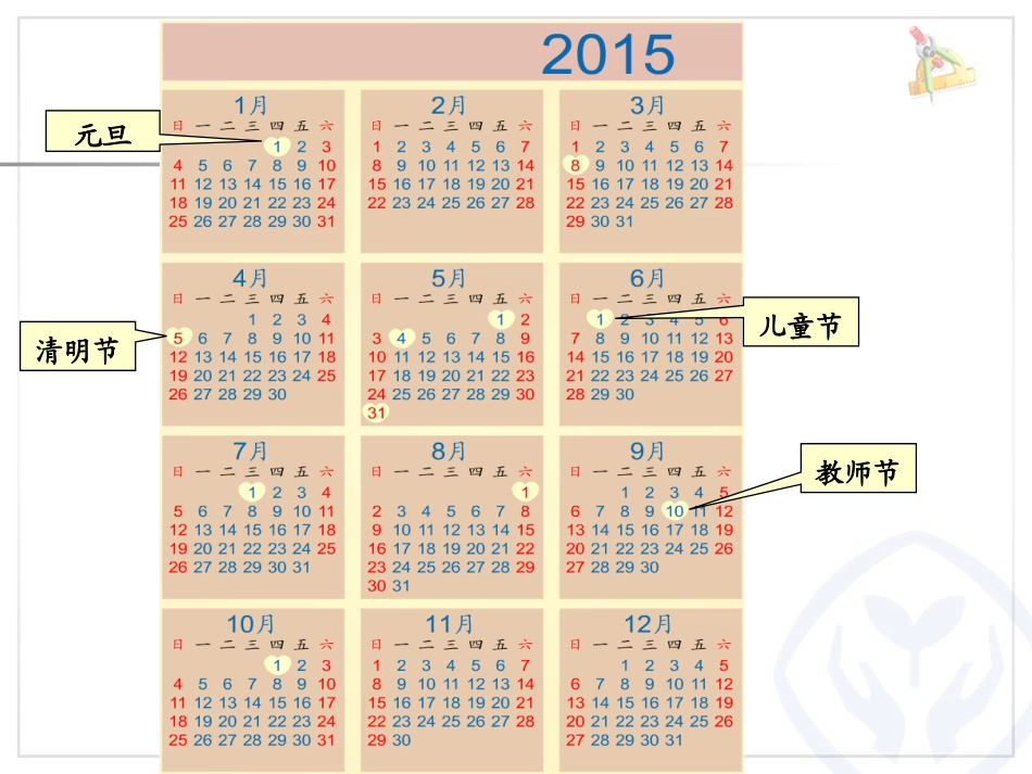 人教2011版小学数学三年级《年月日》丁斌_第2页