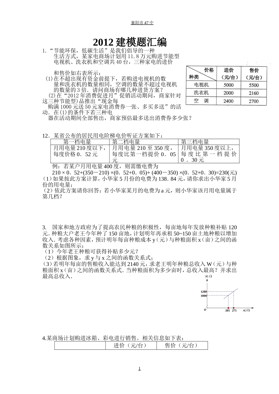 2012建模题汇编_第1页