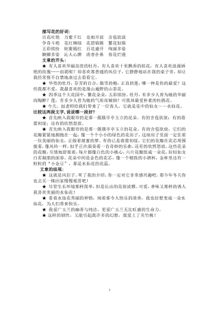 好词好句好段
