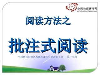小语1坊第2组批注式阅读（打磨前）