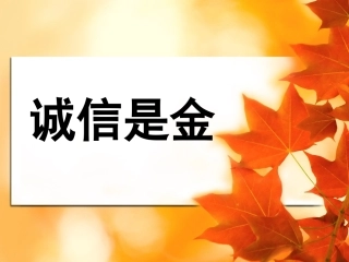 24诚信是金
