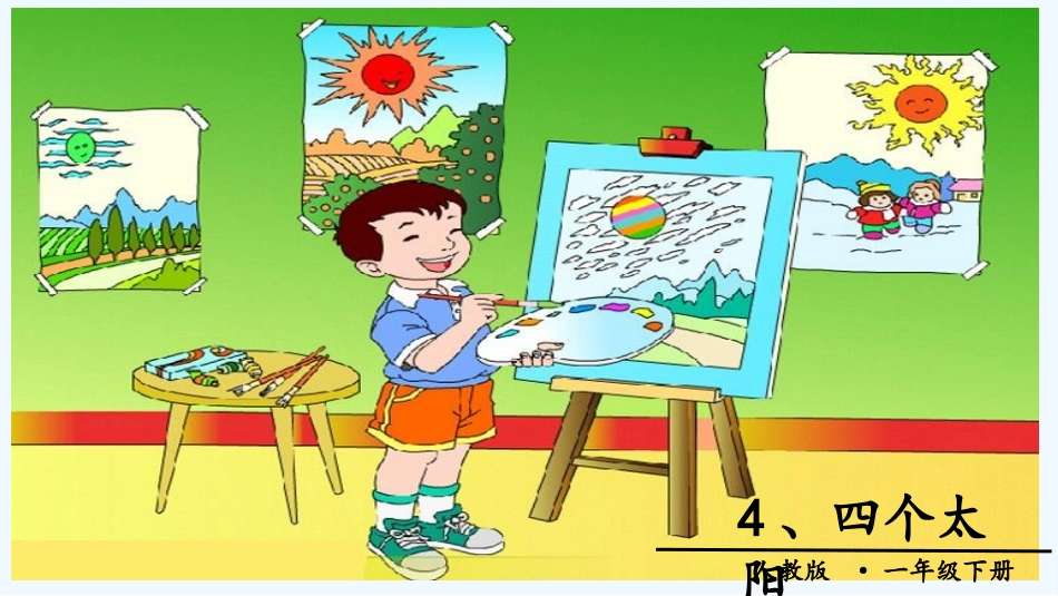 (部编)人教语文2011课标版一年级下册《四个太阳》PPT第一课时_第1页