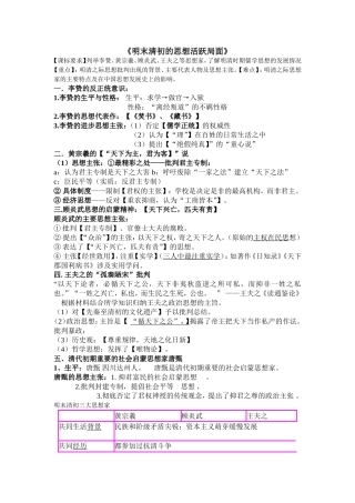 明末清初的思想活跃局面导学案