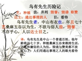 文言语法复习----乌有先生历险记