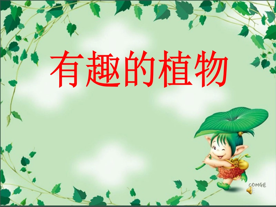 教科版小学品德与生活一年级下册《有趣的植物》课件设计_第1页