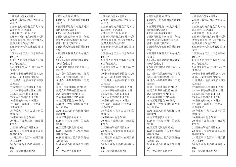 七年级下册提纲1_第1页