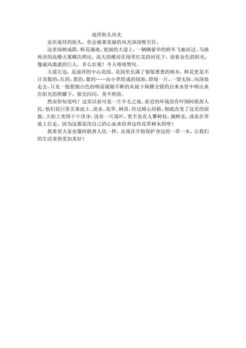 迪拜街头风光_第1页