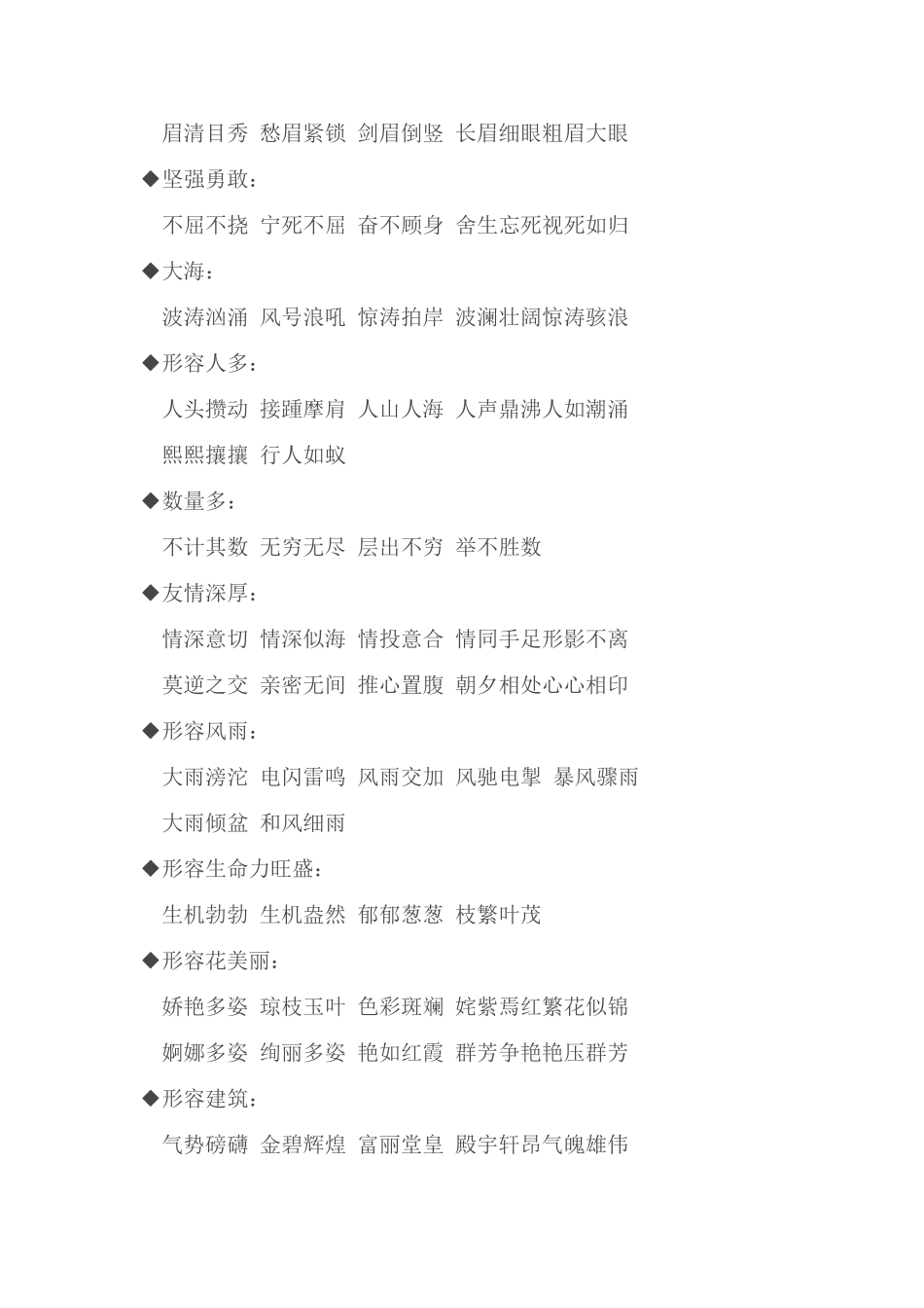 小学常用成语分类_第2页