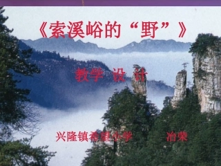 索溪峪的野课件