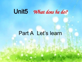 PEP小学英语六年级上册第五单元第一课时课件