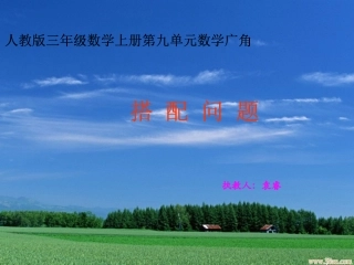 人教2011版小学数学三年级数学广角——搭配-(5)