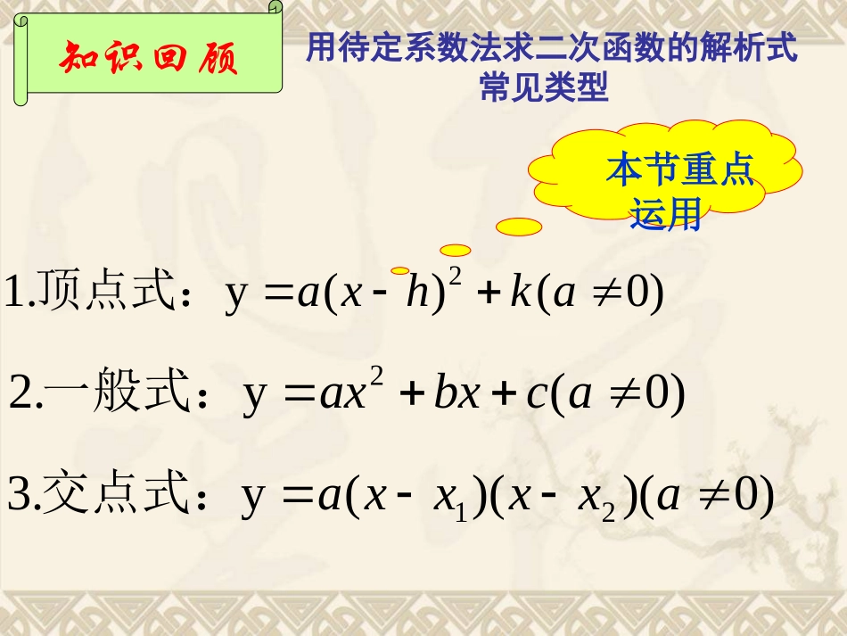 用顶点式确定二次函数表达式_第2页