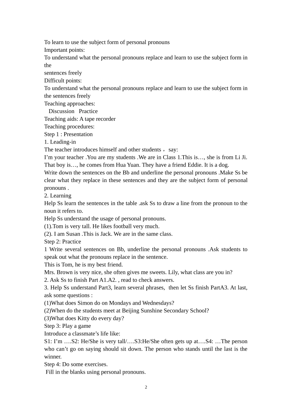 7A-unit3教案_第2页
