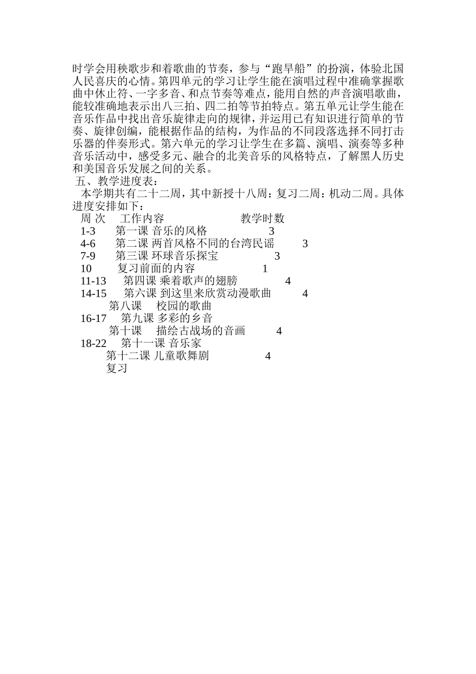 六年级音乐教学计划(梁莉)_第2页