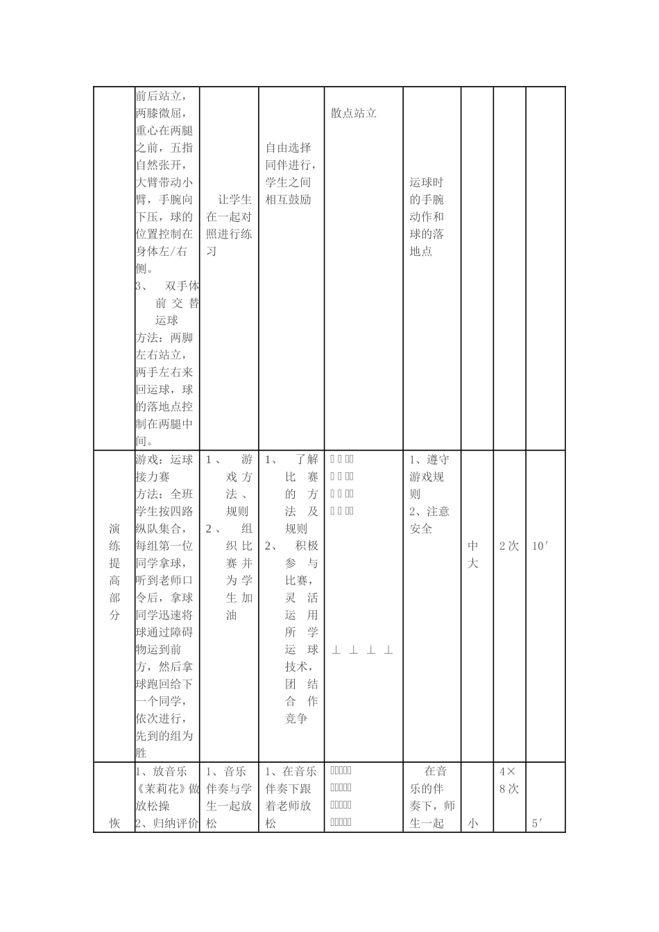篮球公开课教案_第2页