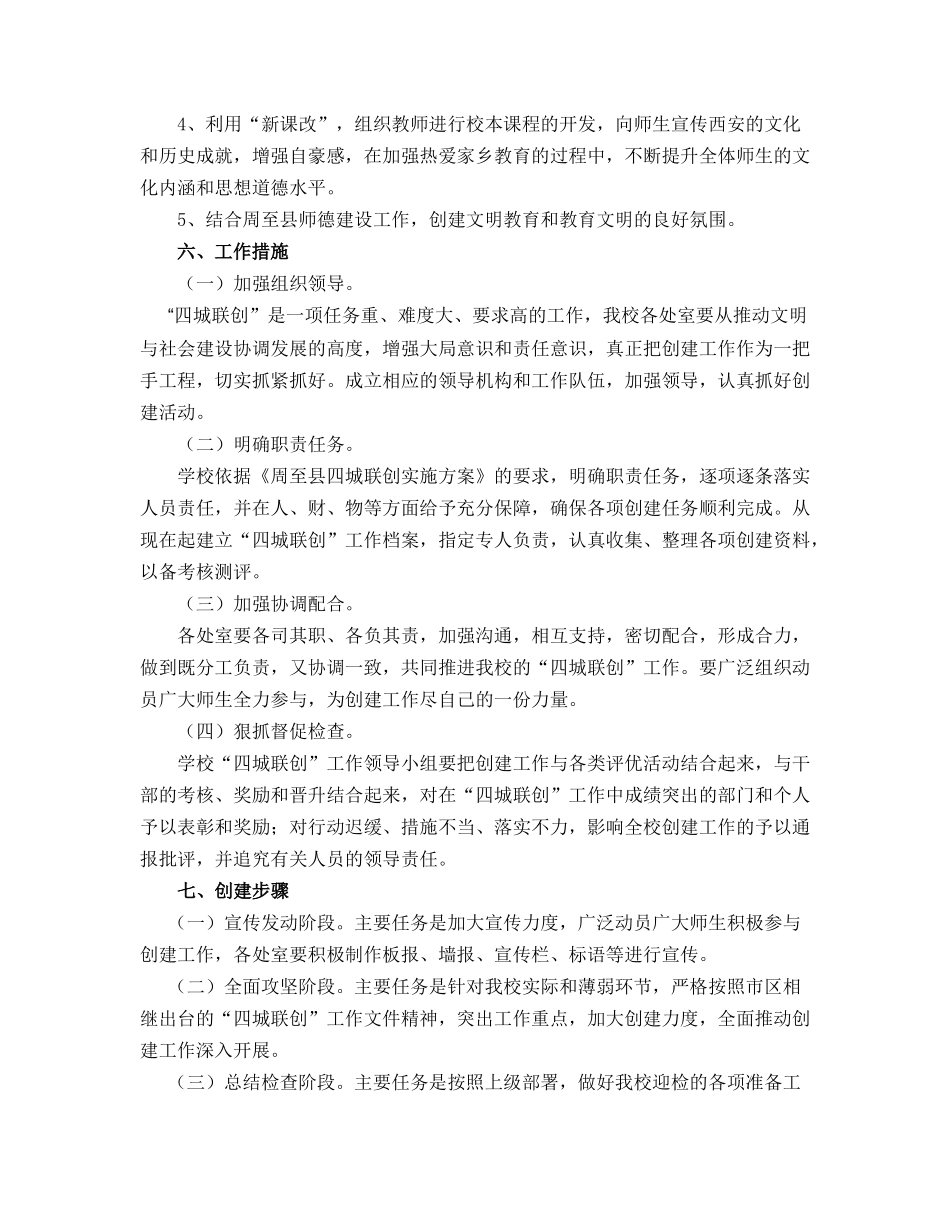 小壕兔中学开展四城联创实施方案_第3页