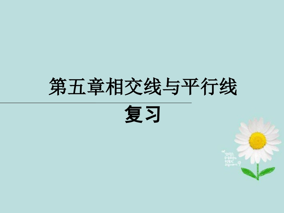 《相交线与平行线》复习_第1页