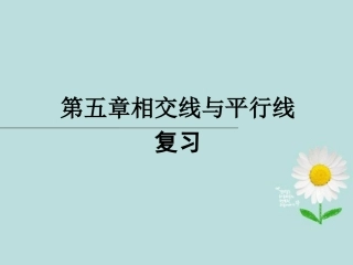 《相交线与平行线》复习