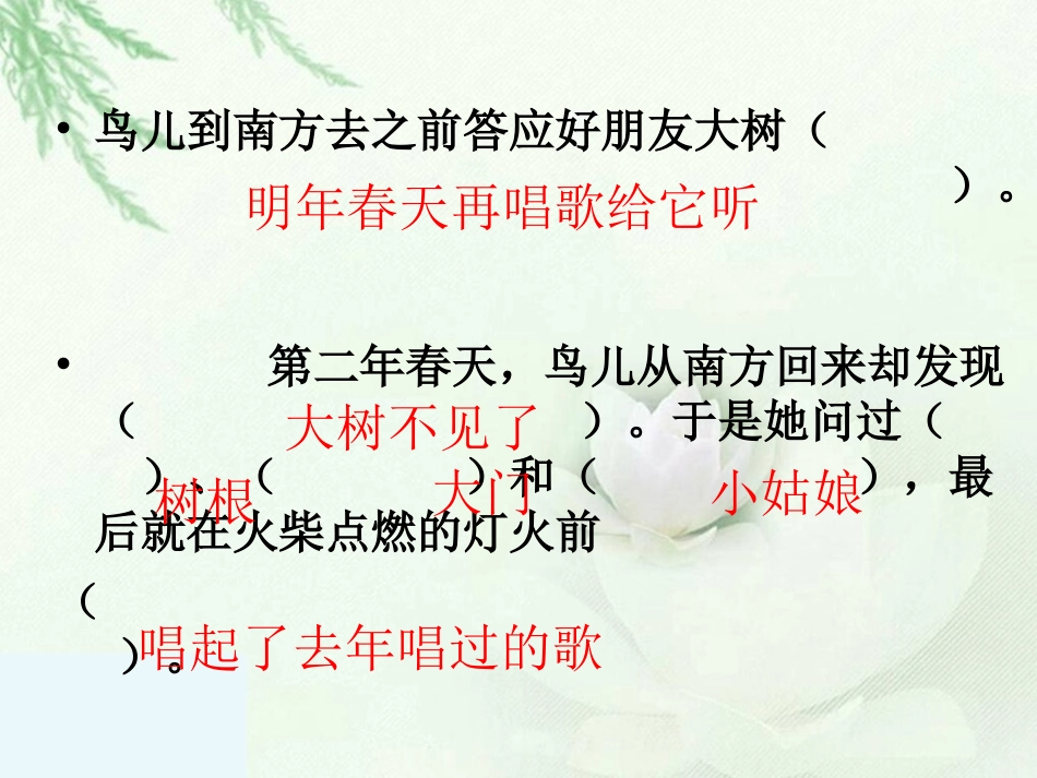 《去年的树》课件_第2页