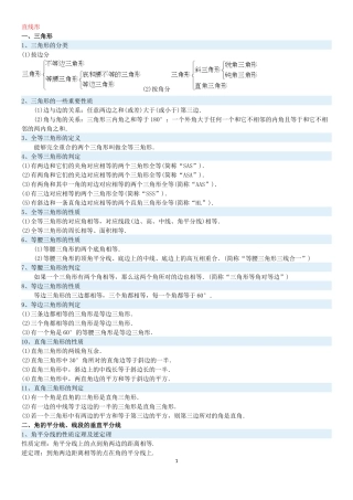 九年级复习直线形