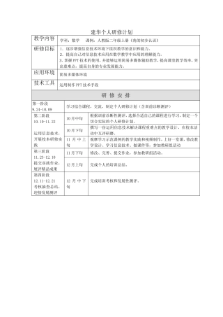 建华个人研修计1