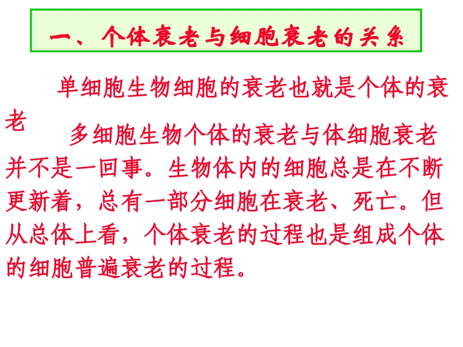 细胞的衰老和凋亡课件新人教版必修精品推荐_第3页
