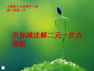 8.2加减消元法解二元一次方程组-(5)