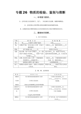 专题26物质的检验