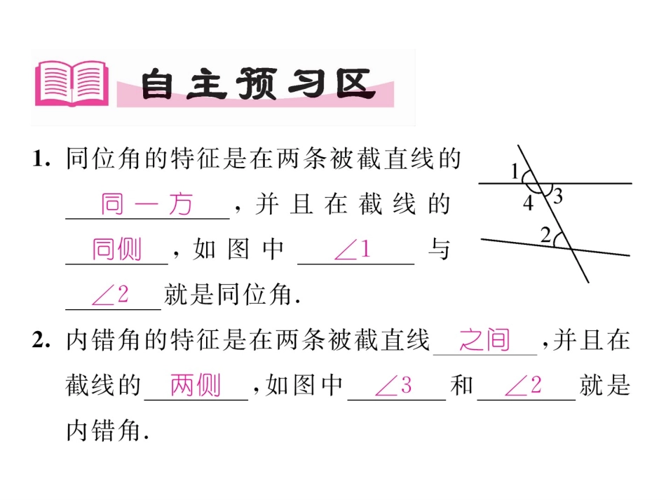 同位角、内错角、同旁内角课件_第2页