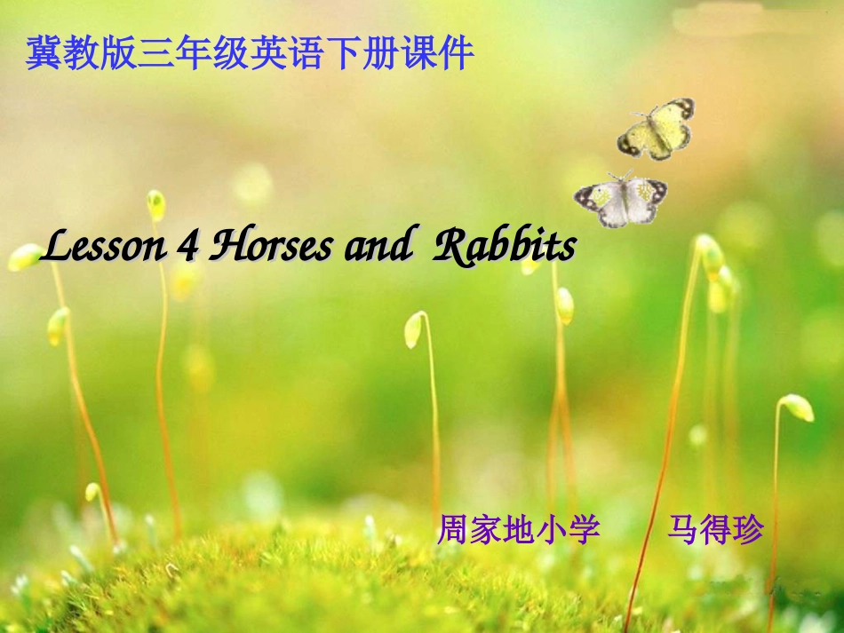 (新版)冀三年级英语下册_Lesson_4_Horses_and_Rabbits课件_第2页
