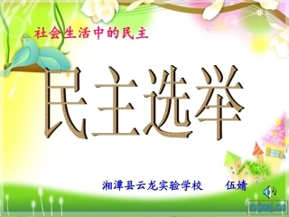 民主选举课件