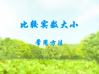 实数的大小比较