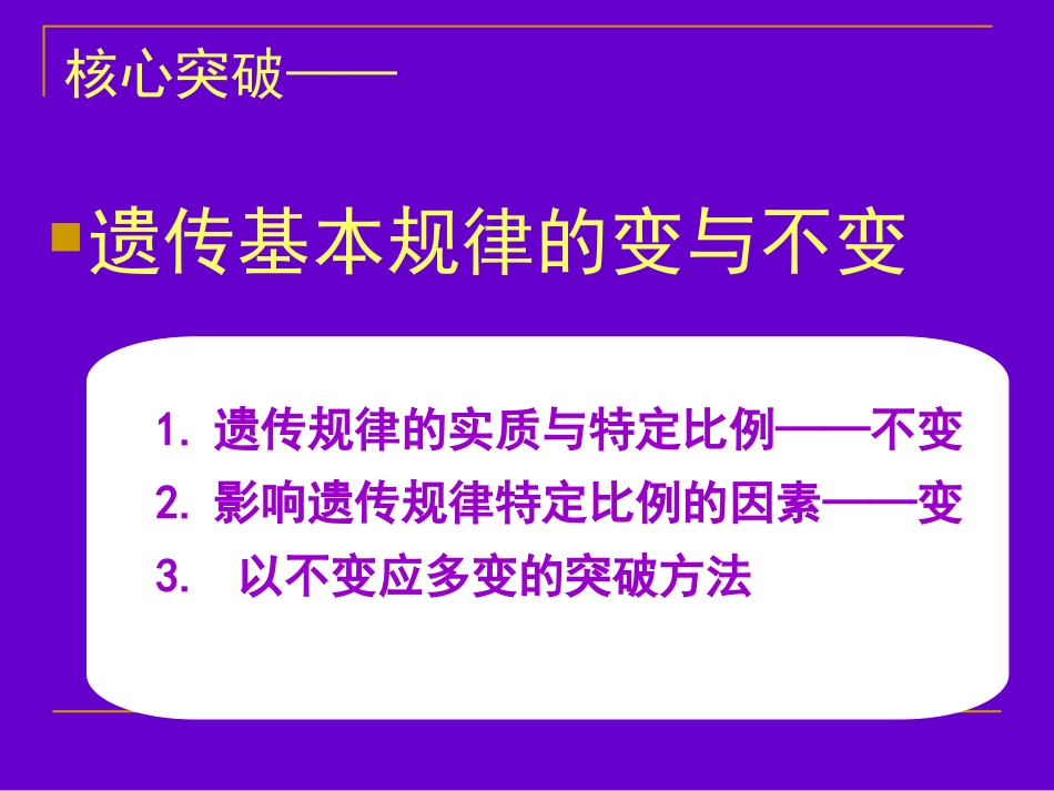 基因自由组合定律的变与不变_第1页