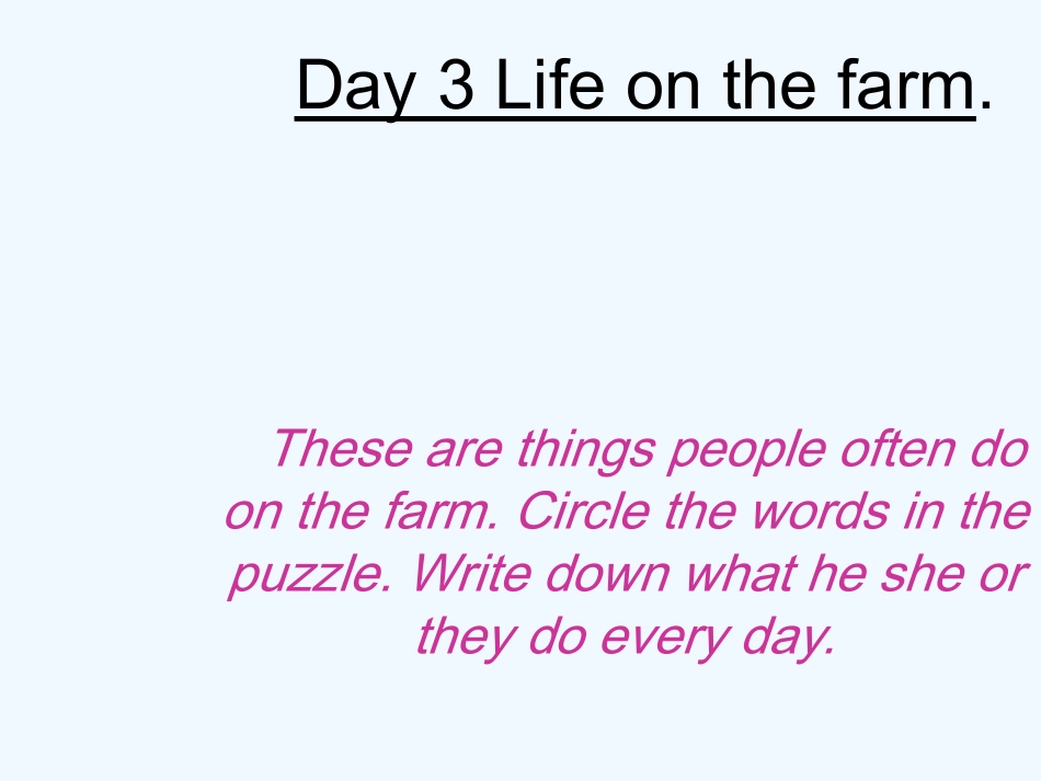 2015新版PEP六年级下册Recycle--Day3-Day4_第3页