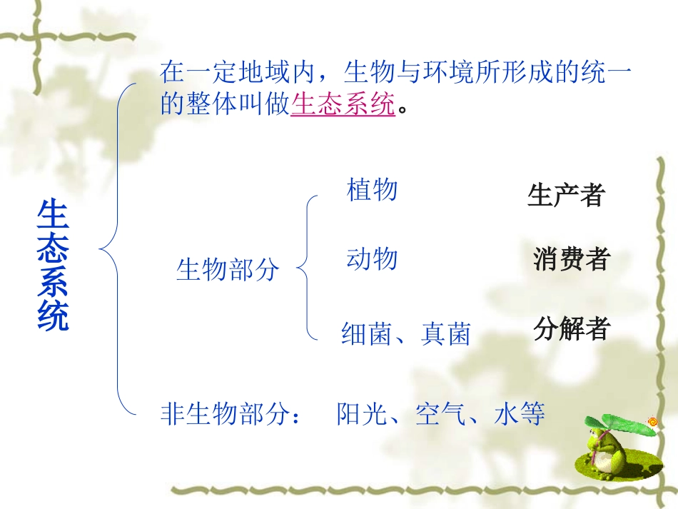 人教版七年级初一上册生物《生态系统课件PPT》_第2页