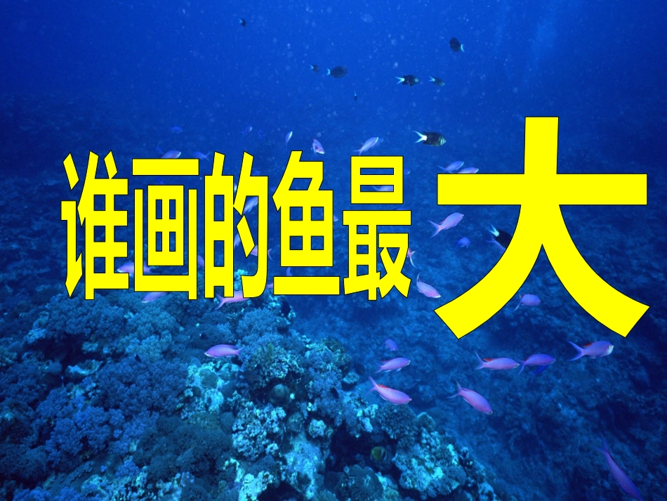 人美版小学美术一年级上册《谁画的鱼最大》课件)_第3页