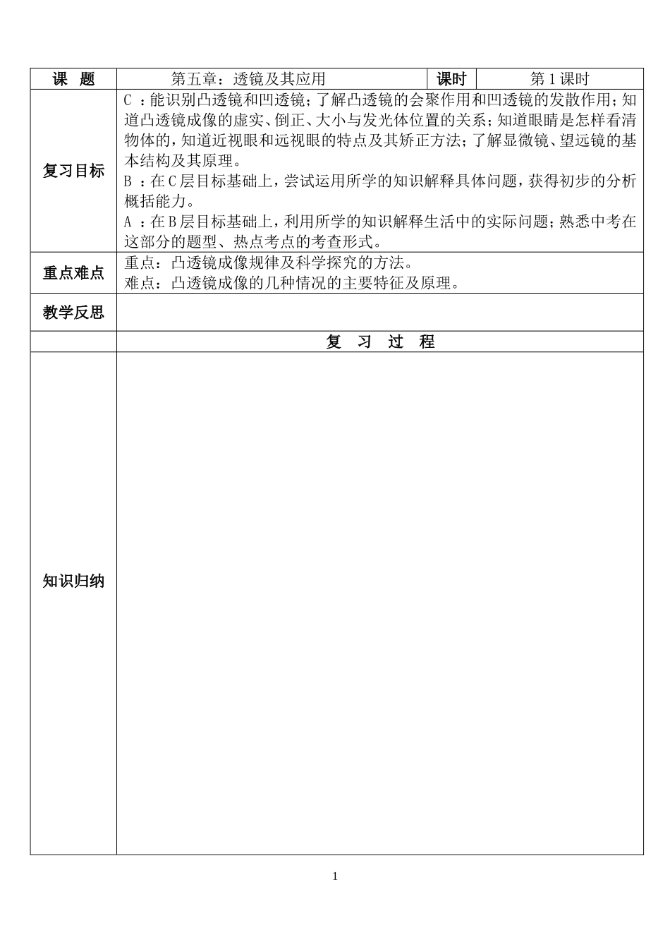 透镜及其应用教案_第1页