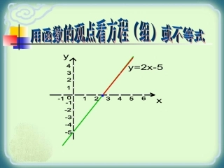 19.2.3一次函数与方程、不等式